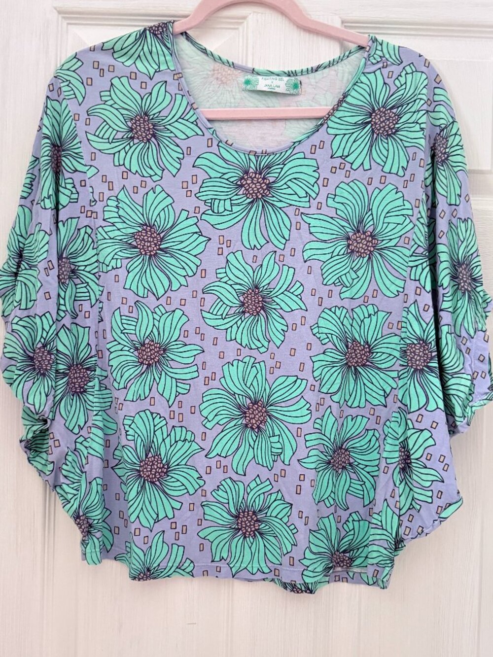 Fighting Eel Jana Lam blue top sz S or M